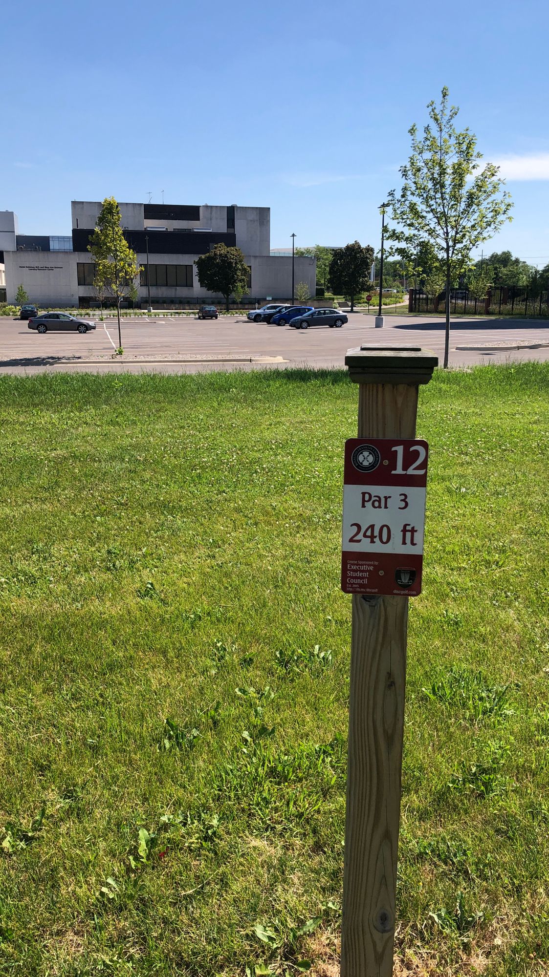 #12 hole that was once here before the parking lot took over.