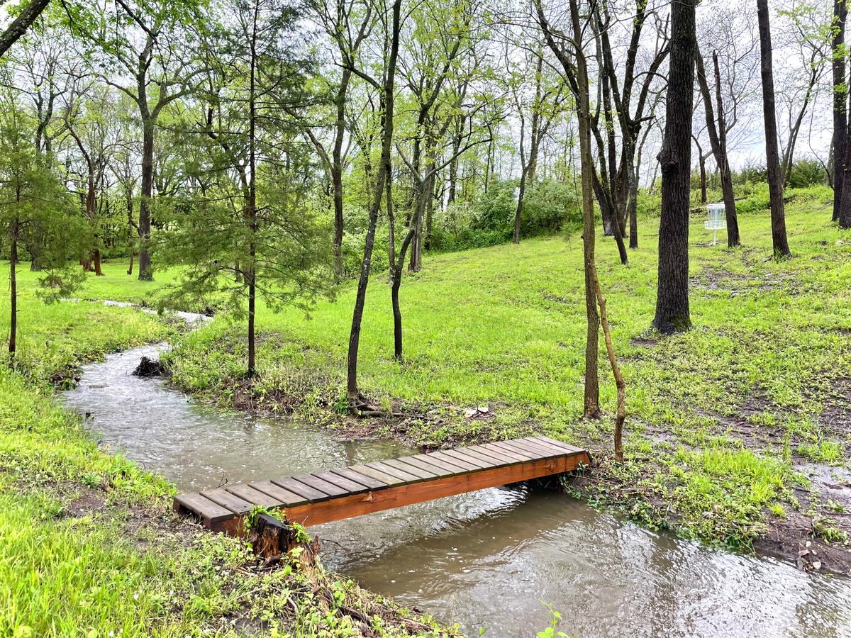 The creek flows thru the fairway of hole 13