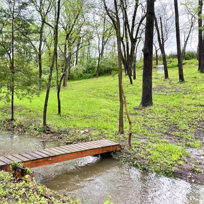 The creek flows thru the fairway of hole 13