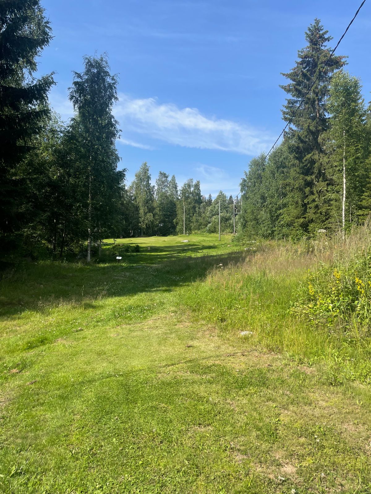 väylä 4 avoin suora väylä hyvin hoidetulla golf kentällä