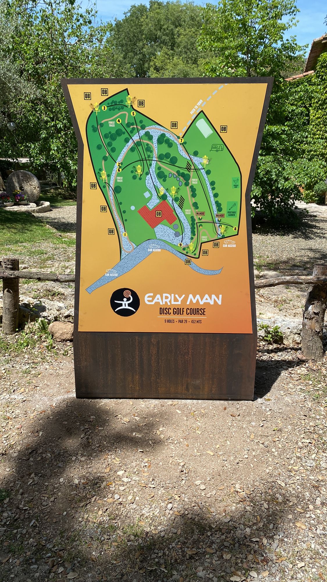 Course map by hole 1