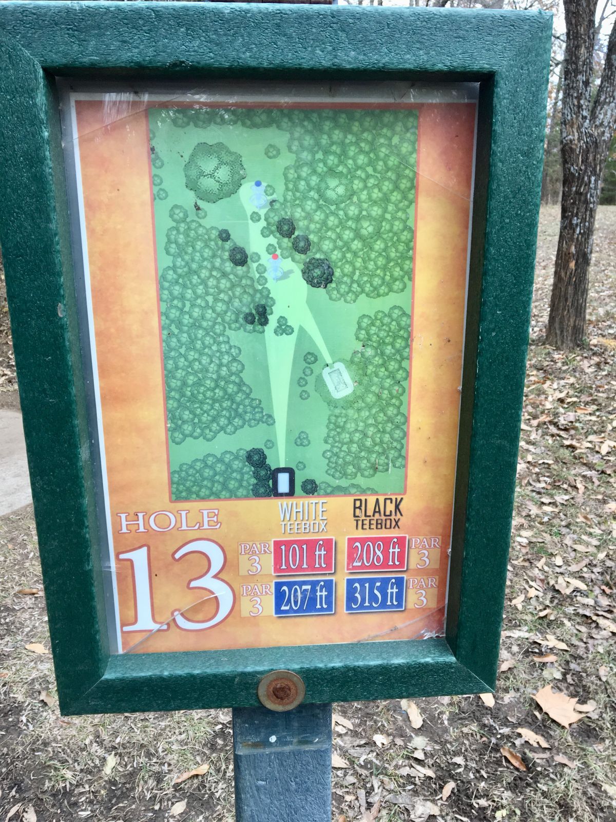 Hole 13 Tee Sign