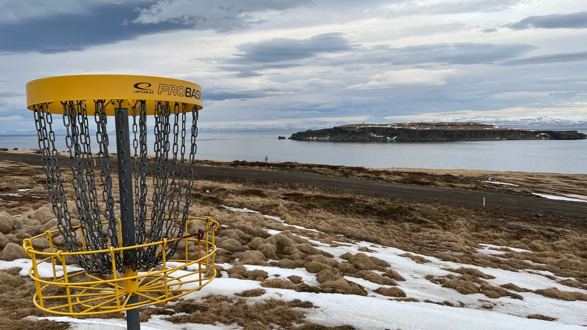 basket overlooking Grimsey Island