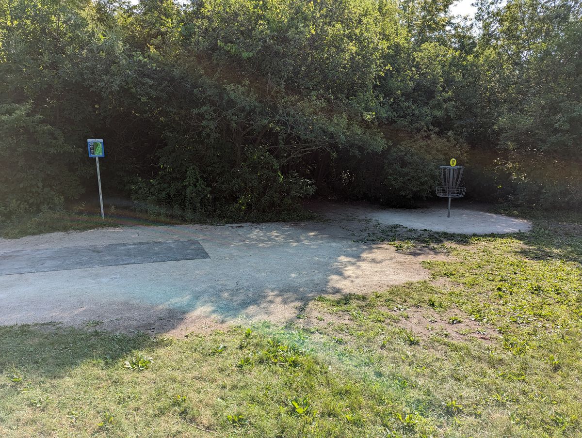 The tee for 18 is really close to the pin on 17.