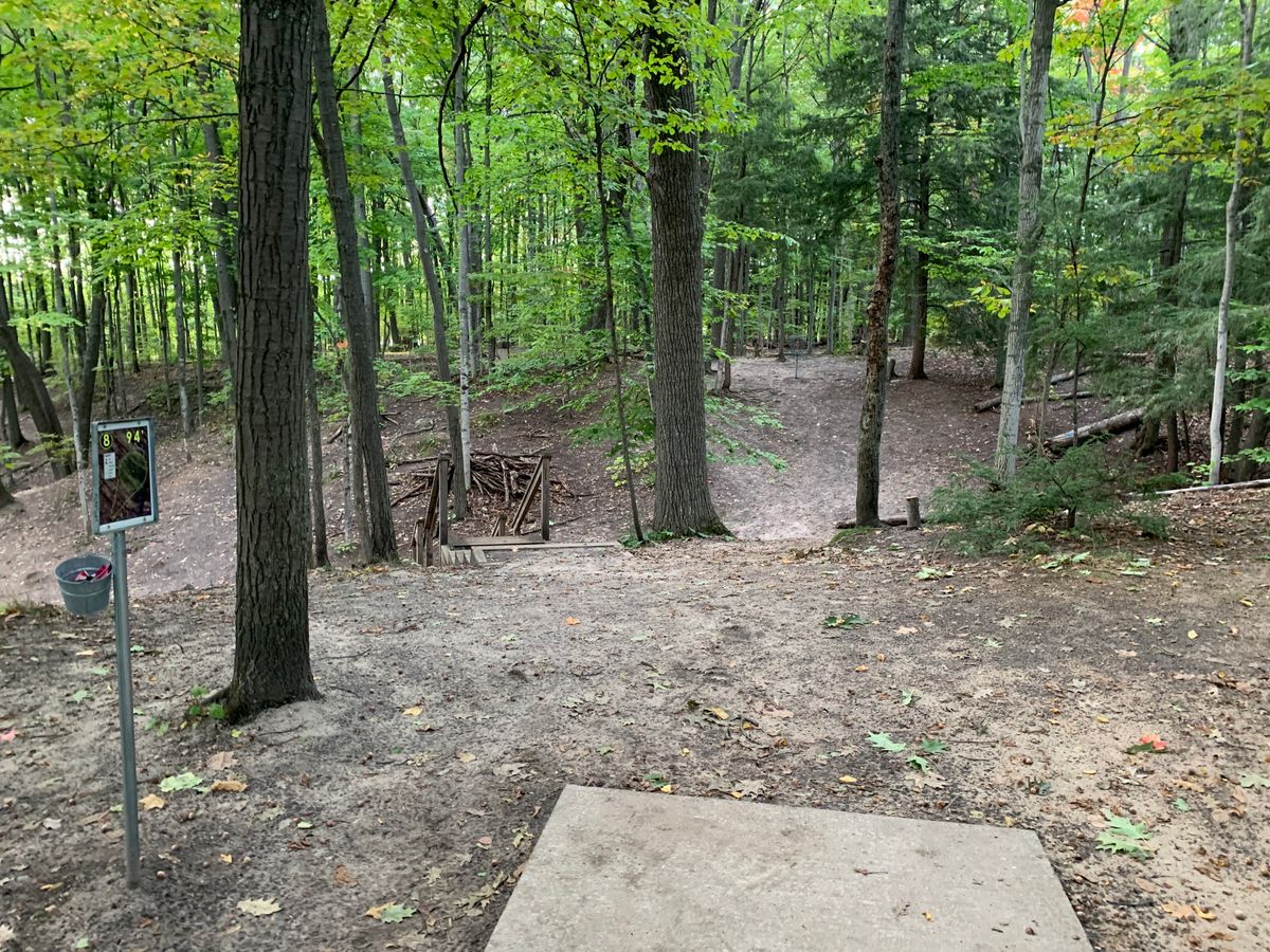 Ace run on hole 8. Jump putt off the pad.