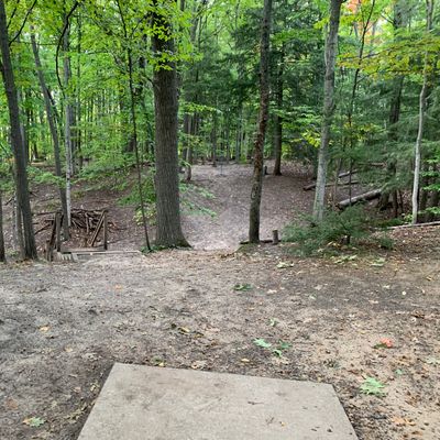 Ace run on hole 8. Jump putt off the pad.