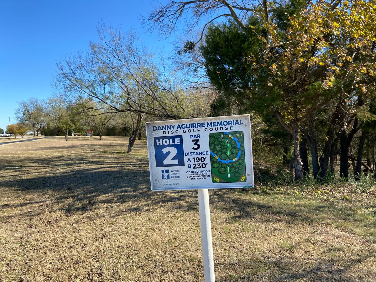 Hole 2 tee sign