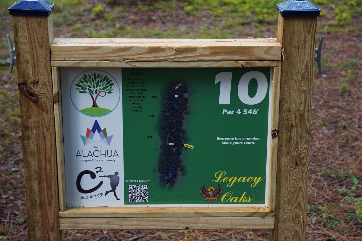 Hole 10’s tee sign