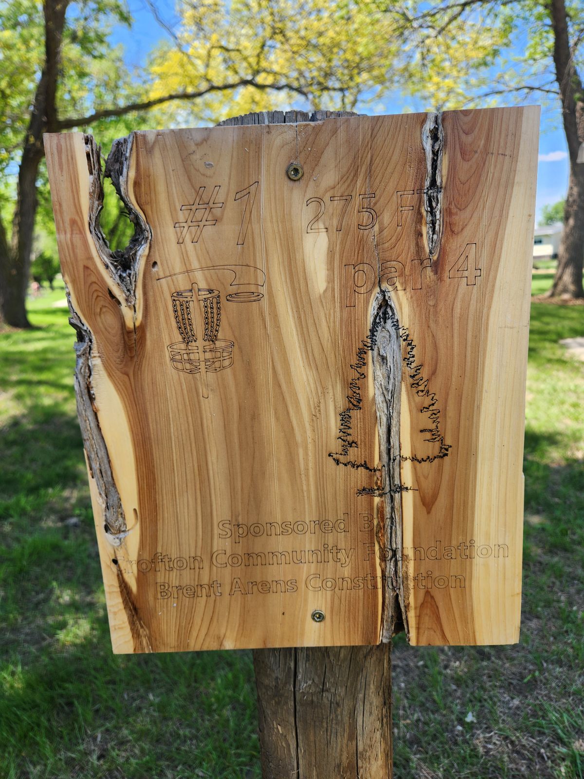 Hole 1 Tee Sign