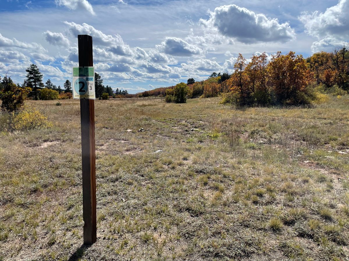 Hole 2 tee Silver Pick Disc Golf Course