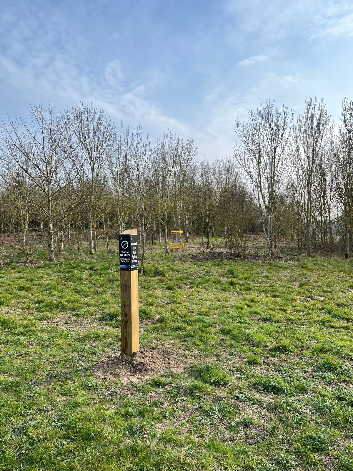 Warning signage after 9