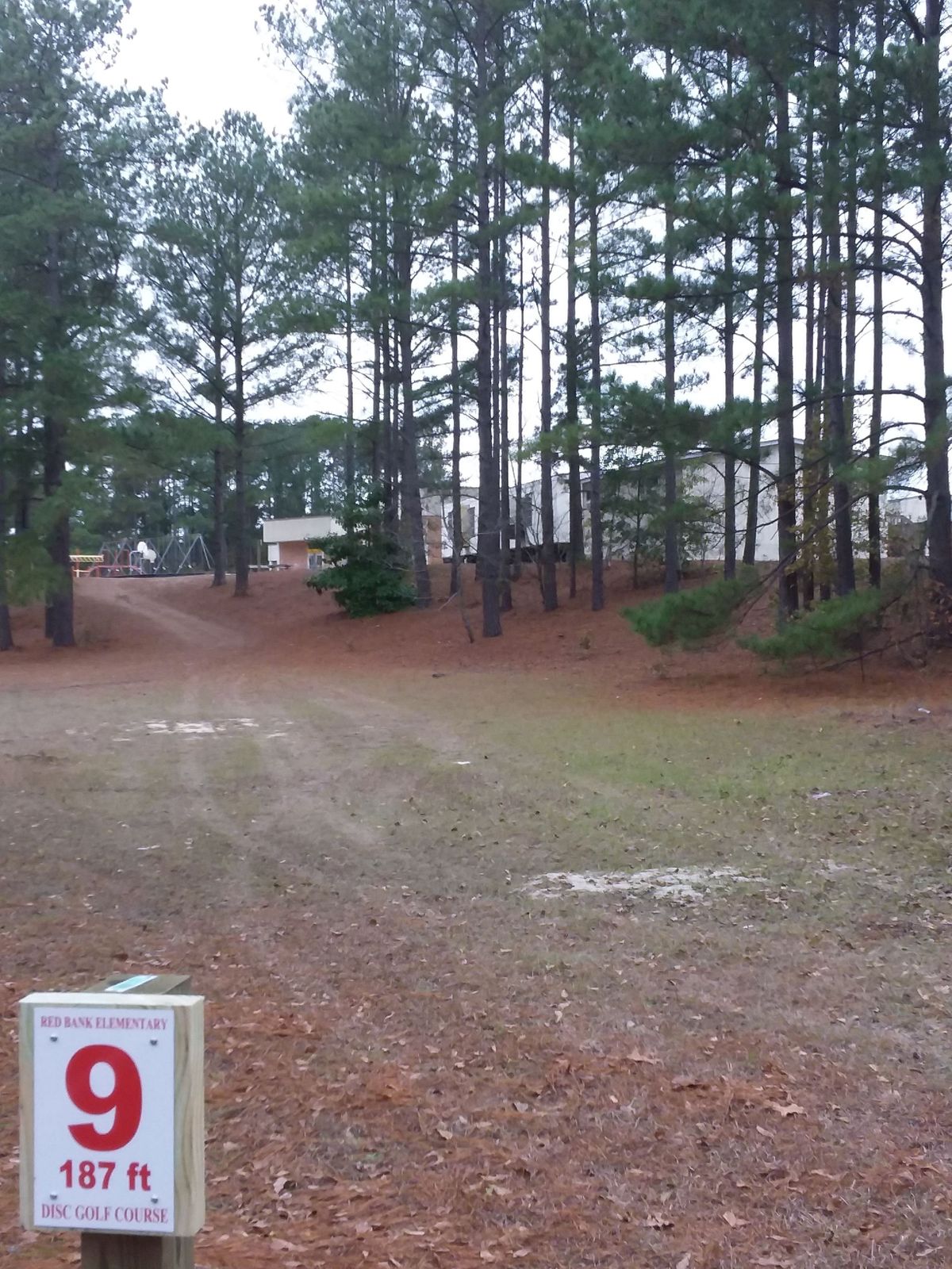 #9 (#1 tee is next to #9 target) are located behind the school