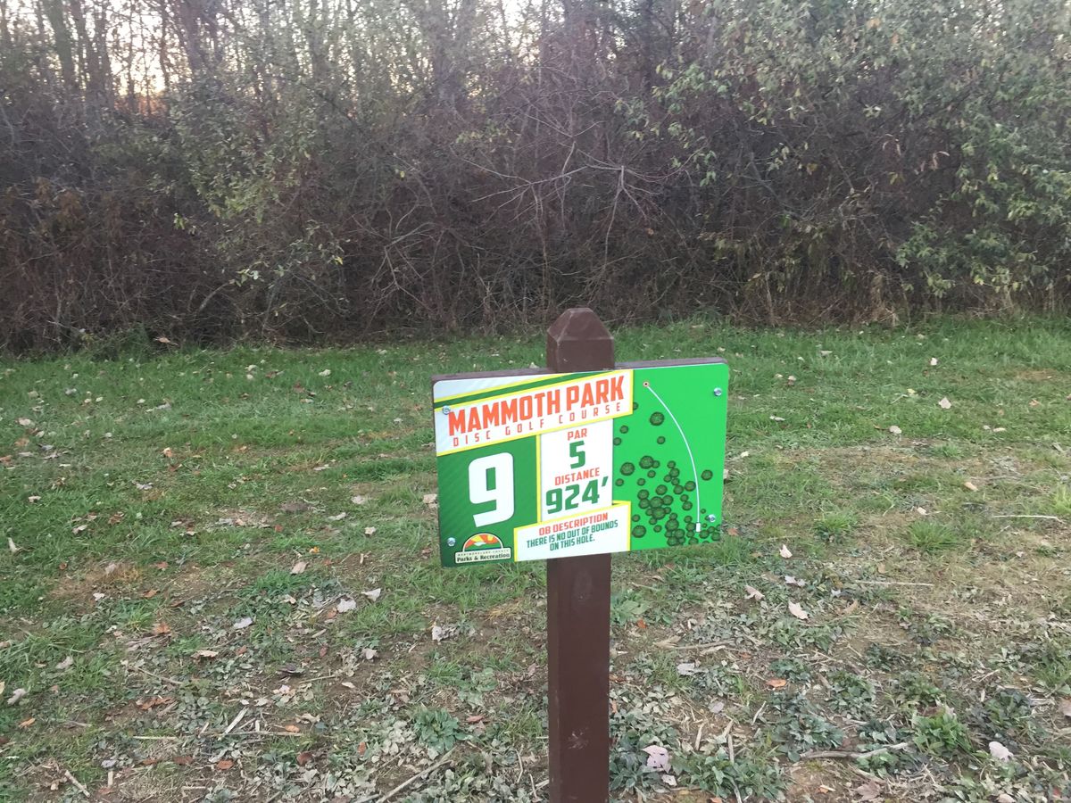 Hole 9 tee sign
