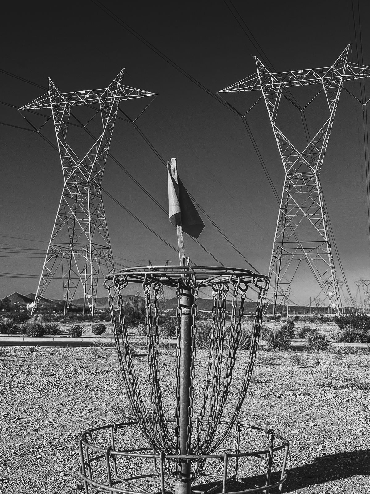 This course had cool views with all the power lines.