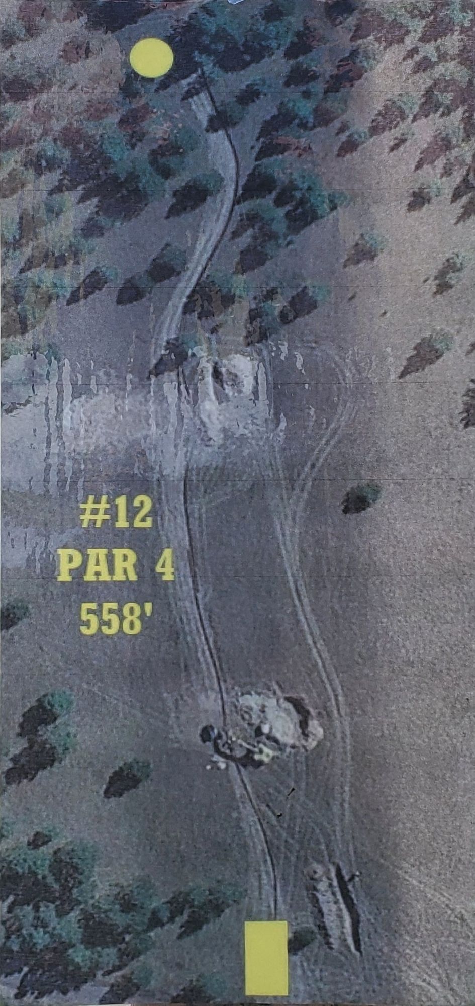 Tee sign hole 12