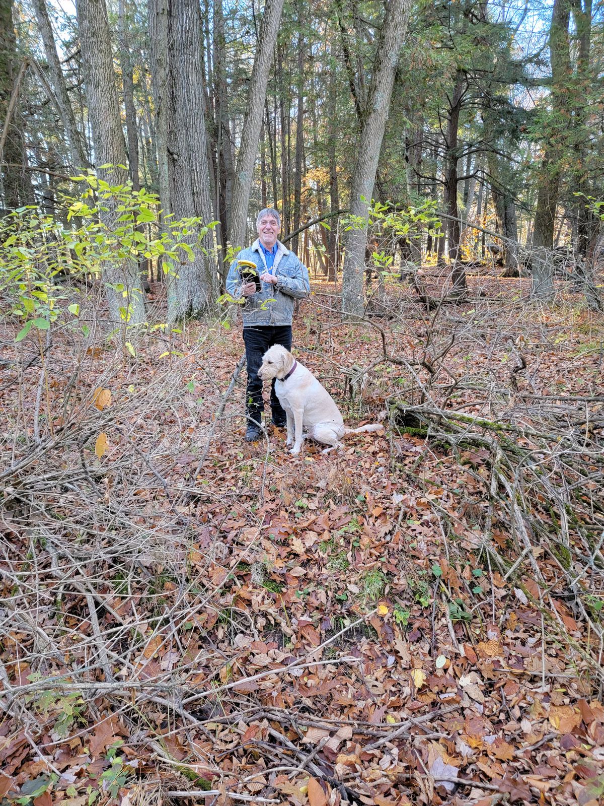 Locking in the GPS coordinates for the natural spring that fed the historic Native American Indian Garden at Picnic Hill.