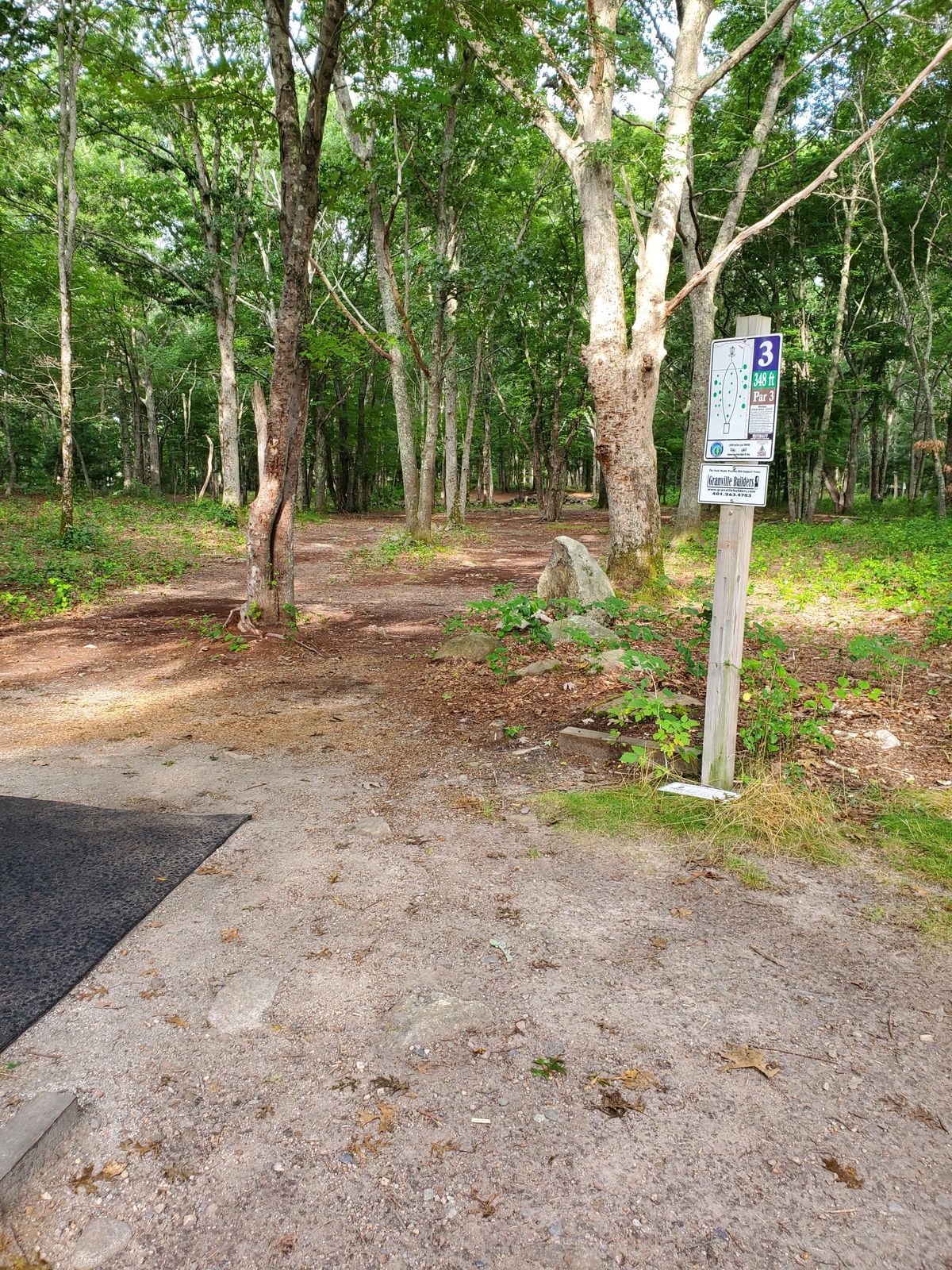 Hole 3 is typical of the level of woods on the course.