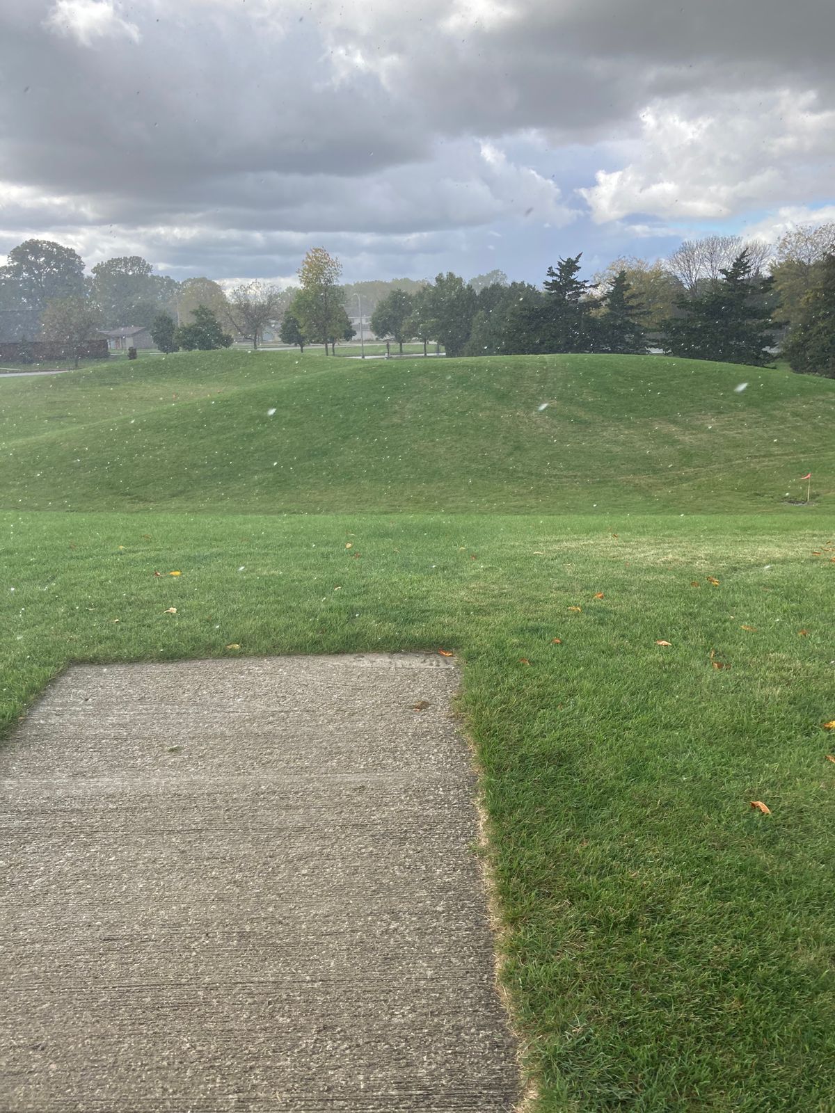Sadly, this fairway is being leveled right now (a lot of dirt being moved) Was a really cool hole.