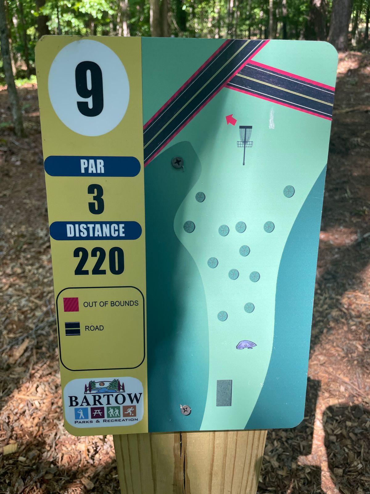 Hole 9 signage