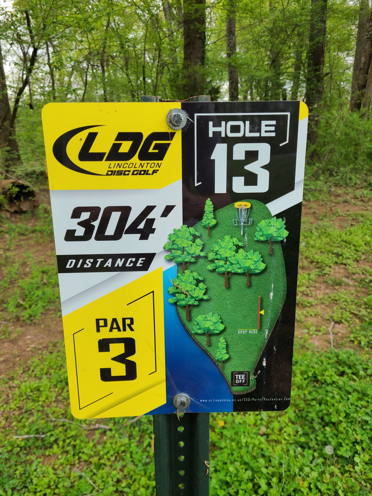 Hole 13 tee sign