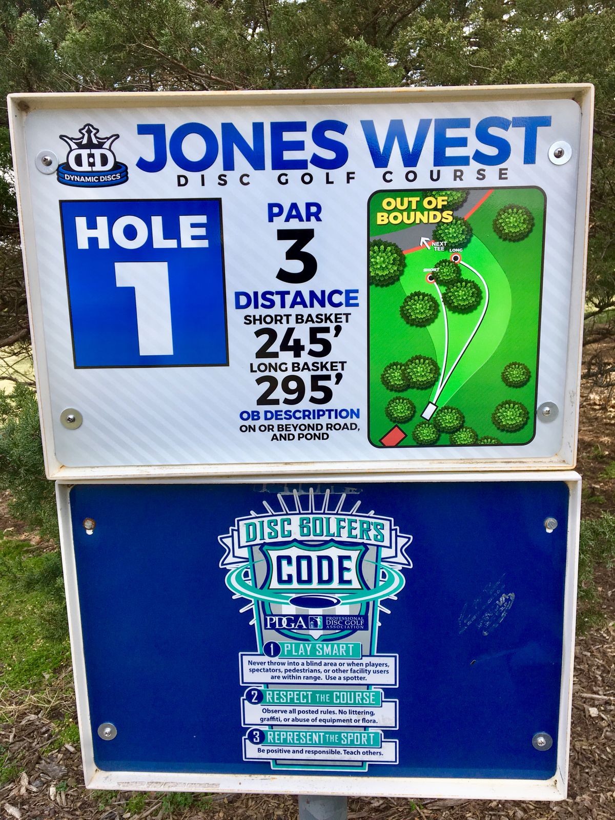 Hole 1 Tee Sign