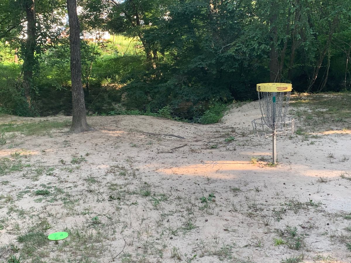 Hole 5 by the creek.