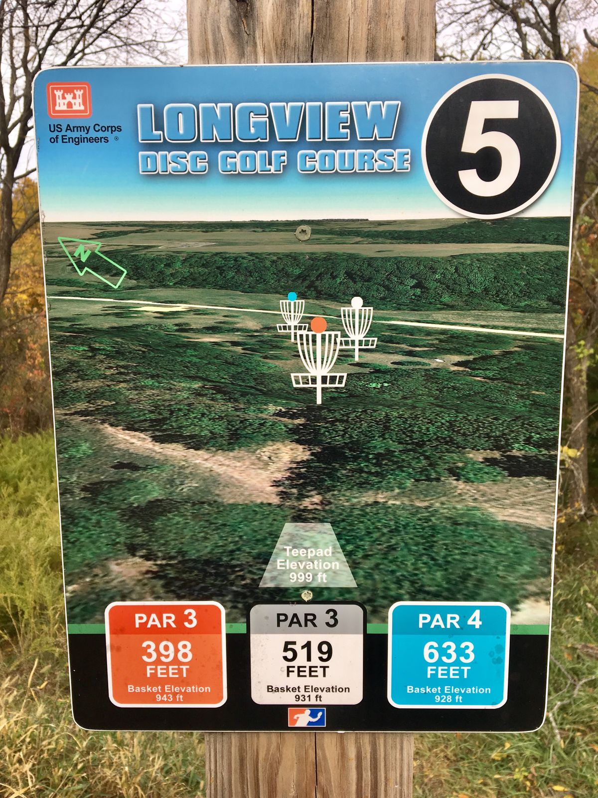 Hole 5 Tee Sign