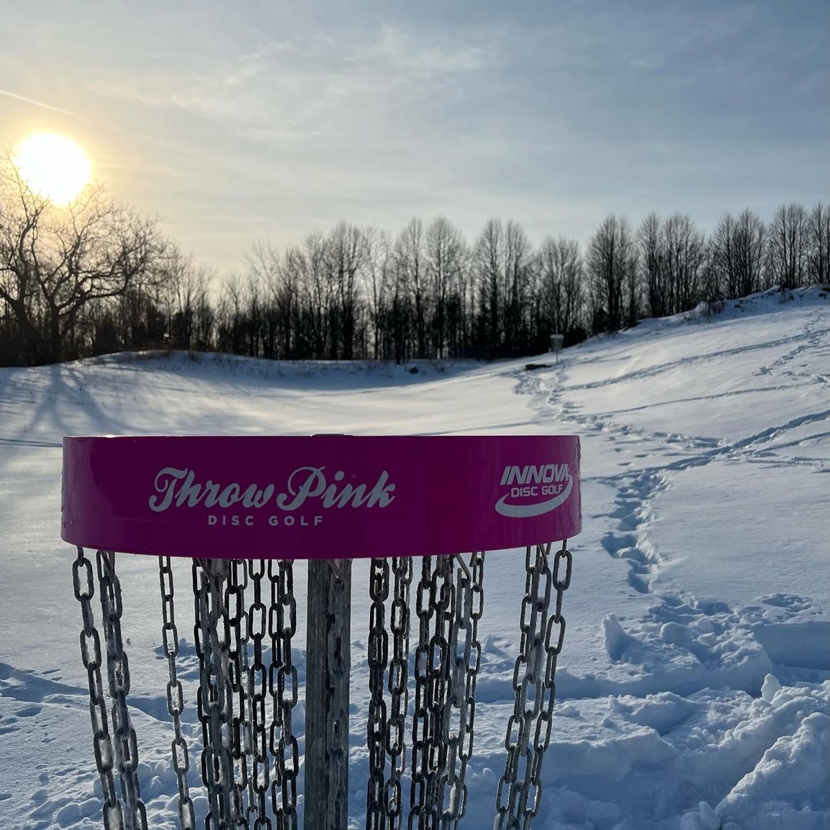 The short course is decked out to support Throw Pink.