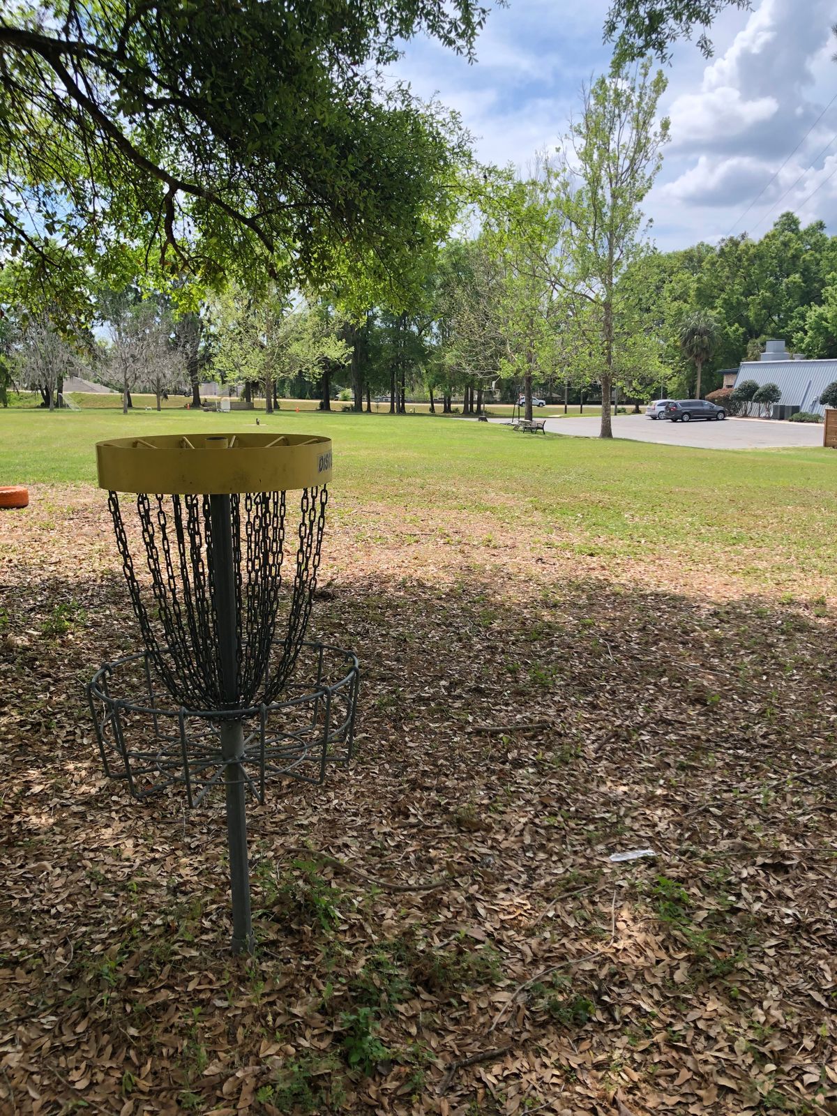 Hole 1, basket to tee