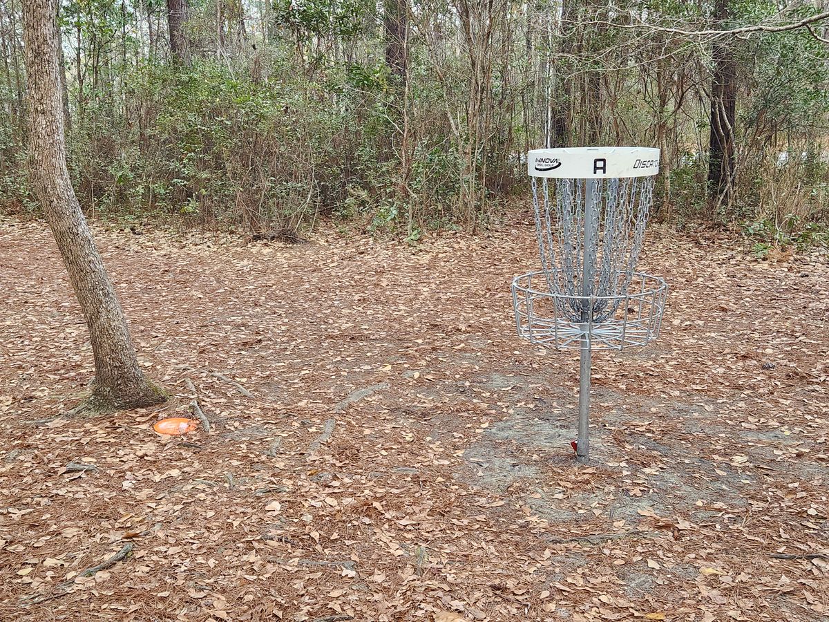 Almost Aced the practice hole on a slick hyper with my Saint...love this place!