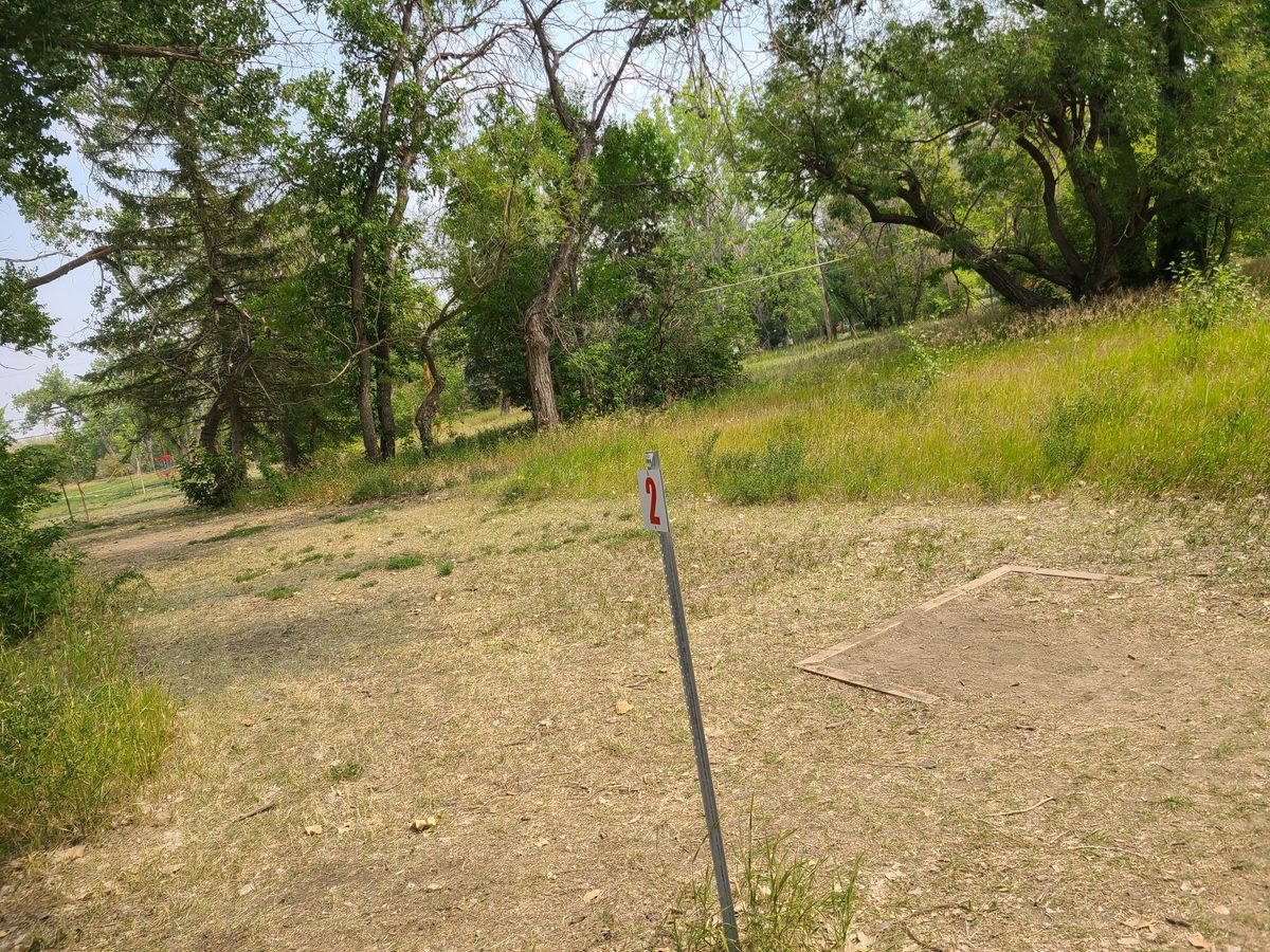 Hole 2 short tees.