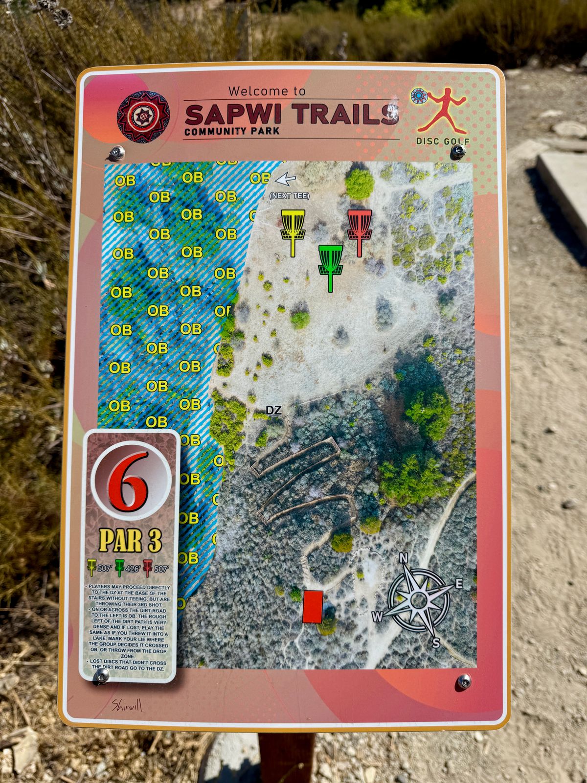 Hole 6 Sign