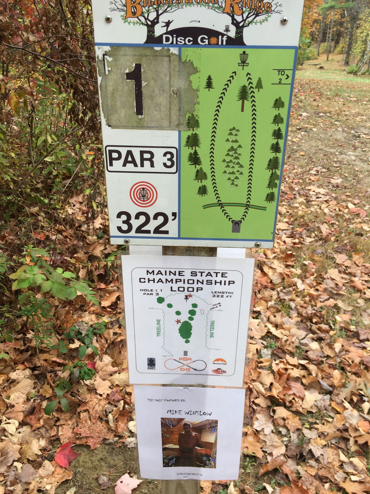 Hole 1- Excellent signage