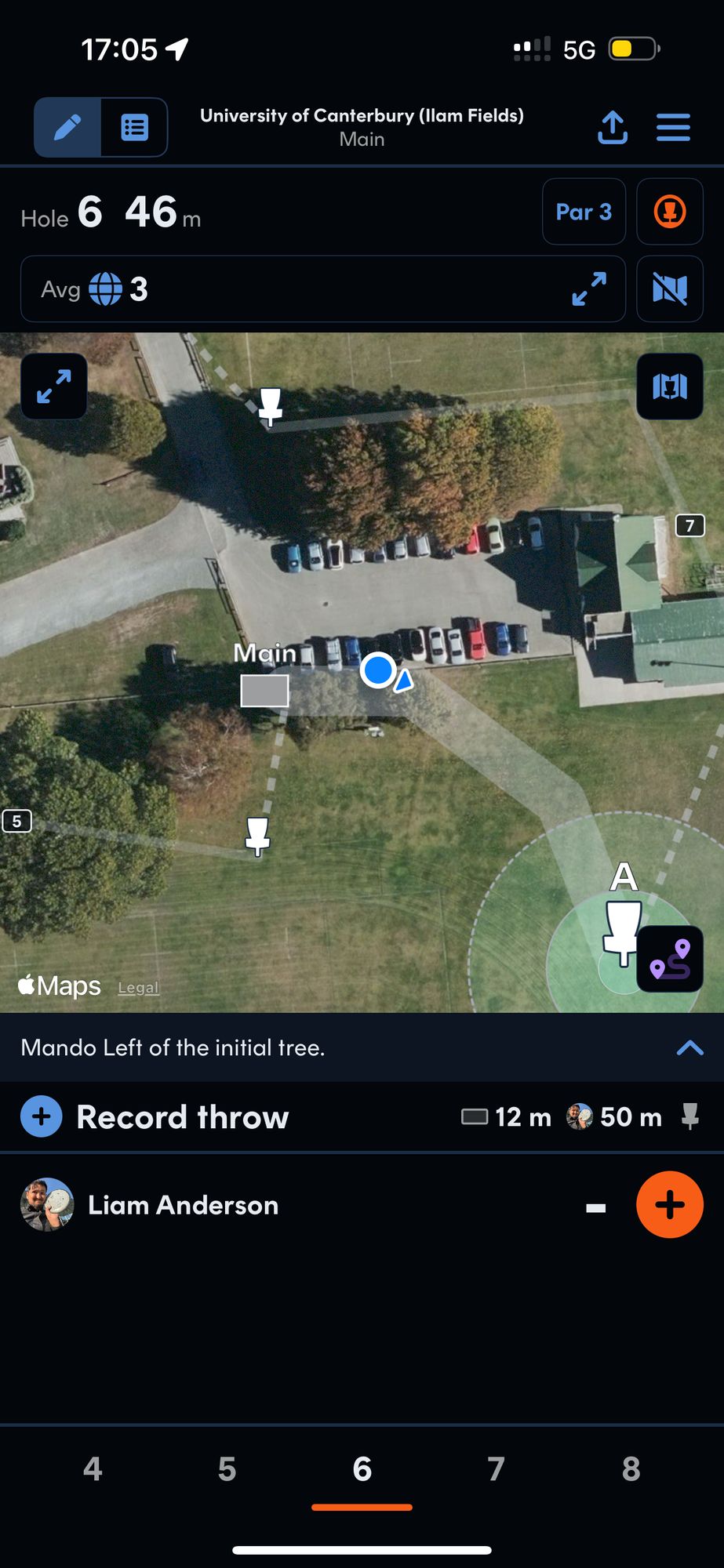I am located at Tee Box 6