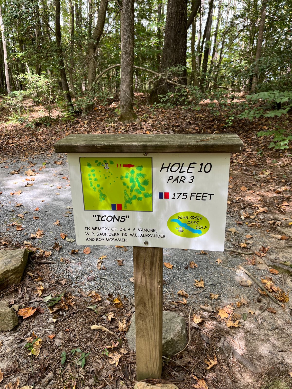Hole 10 sign