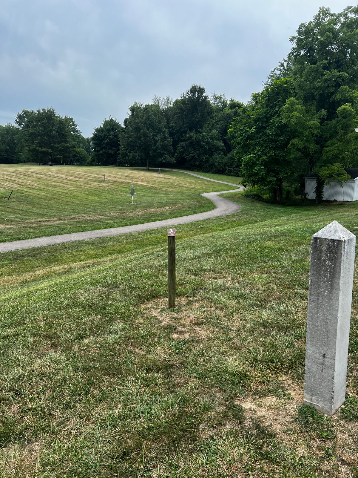 Tee area of 1. Fresh mow!