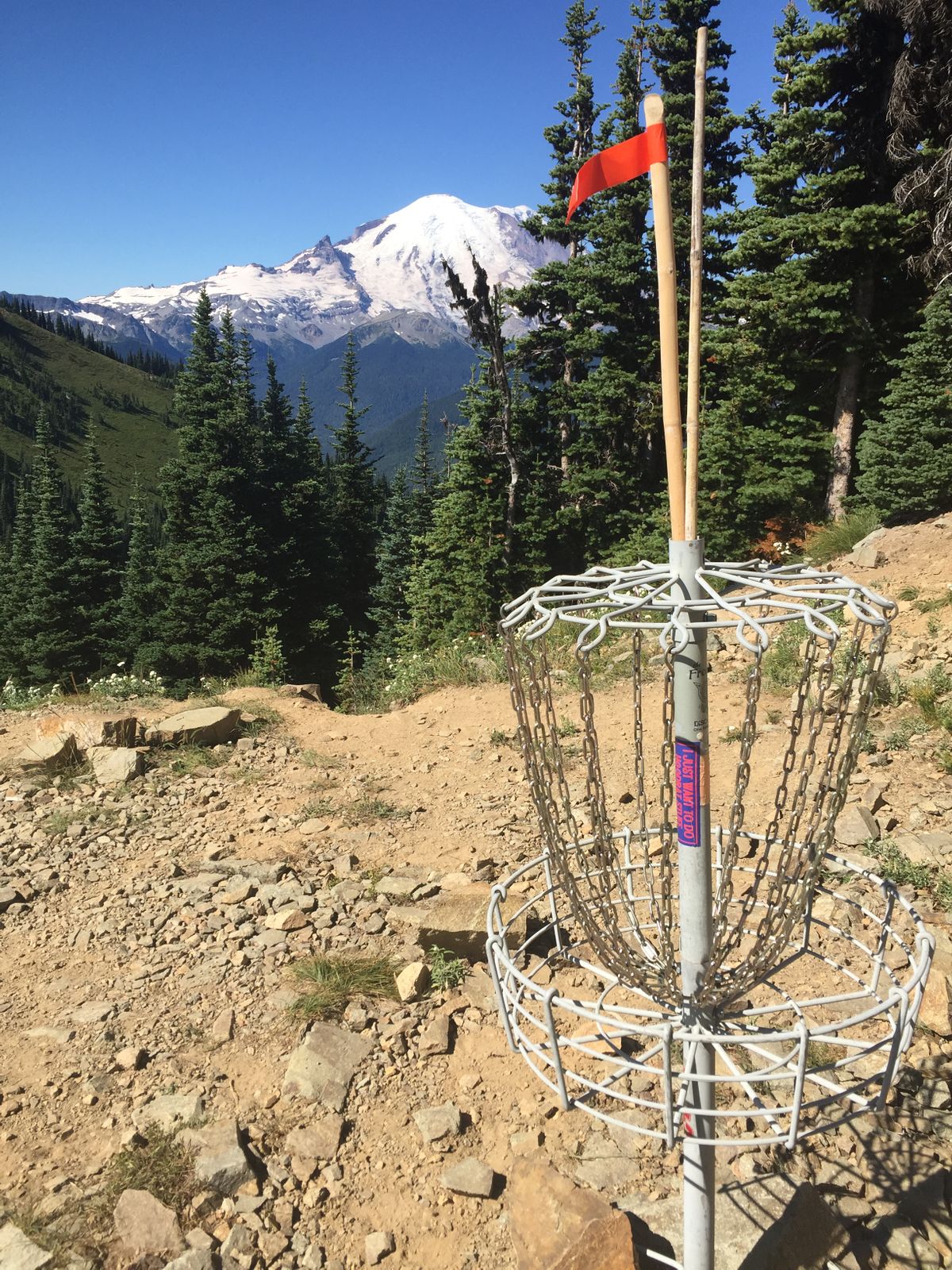 Hole 2 and Mt. Rainier