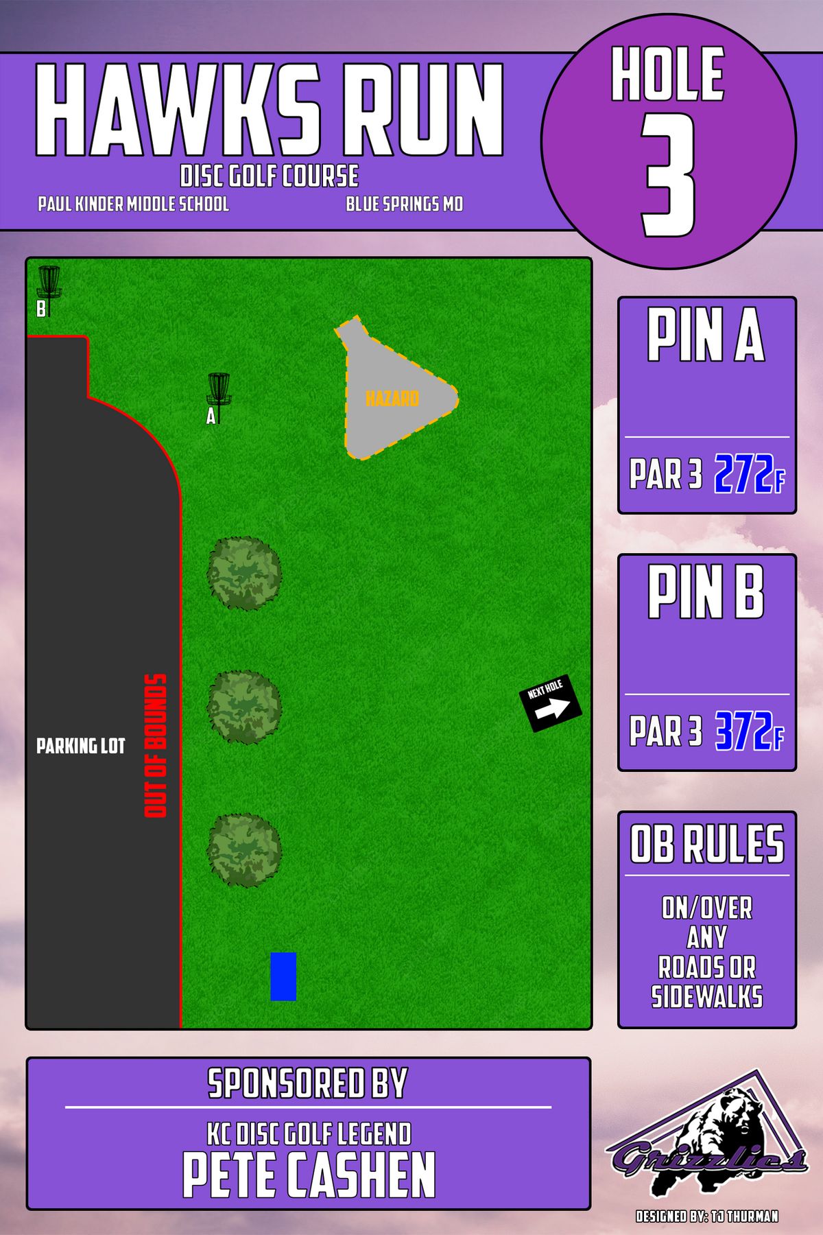 Hole 3 - Tee Sign