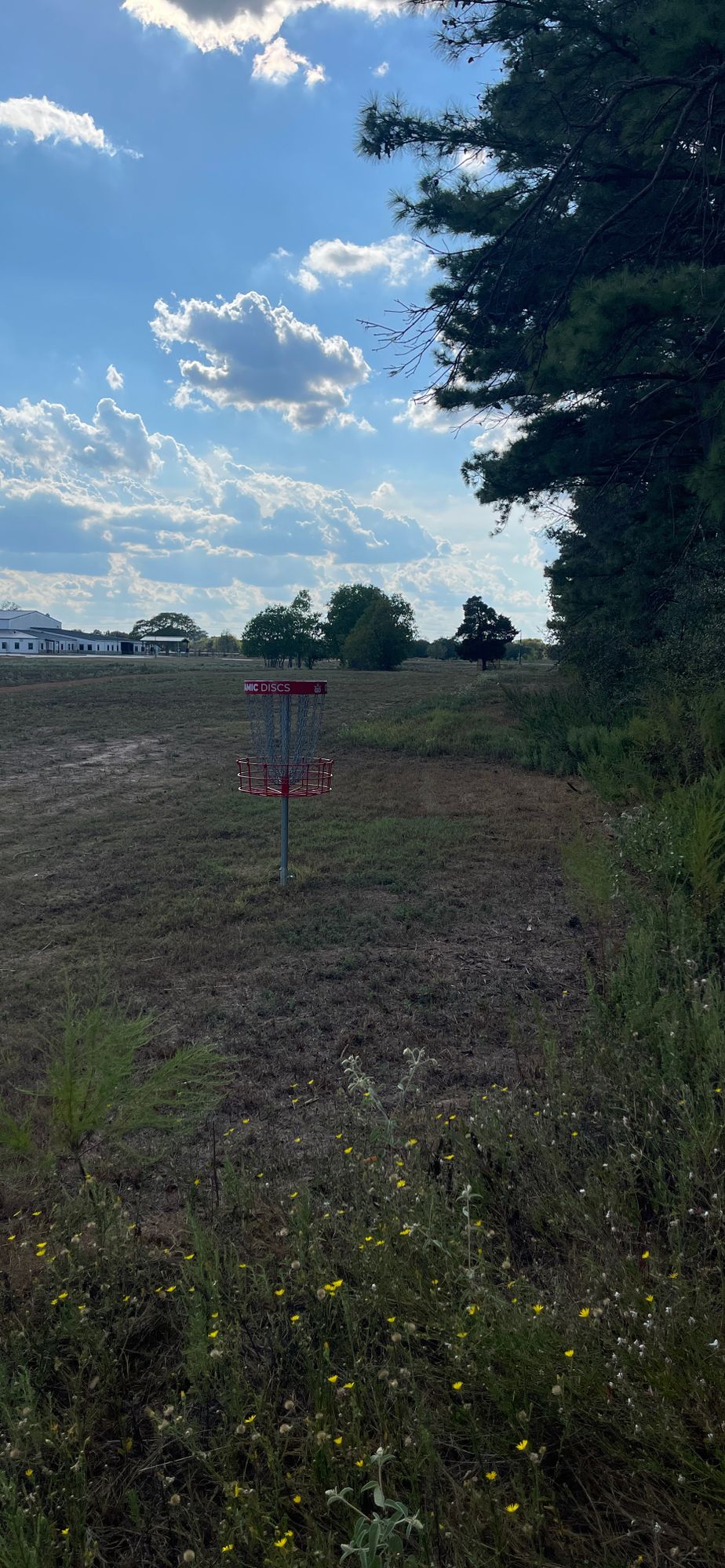 20’ on other side of basket at property line