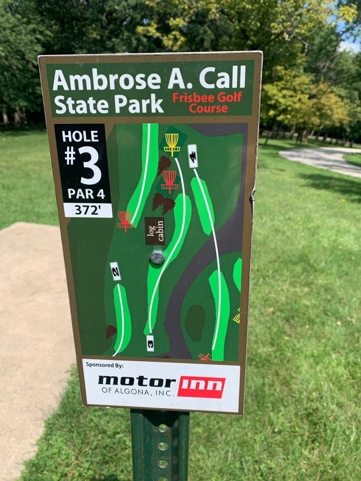 Hole 3 Tee Sign