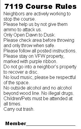Course Rules