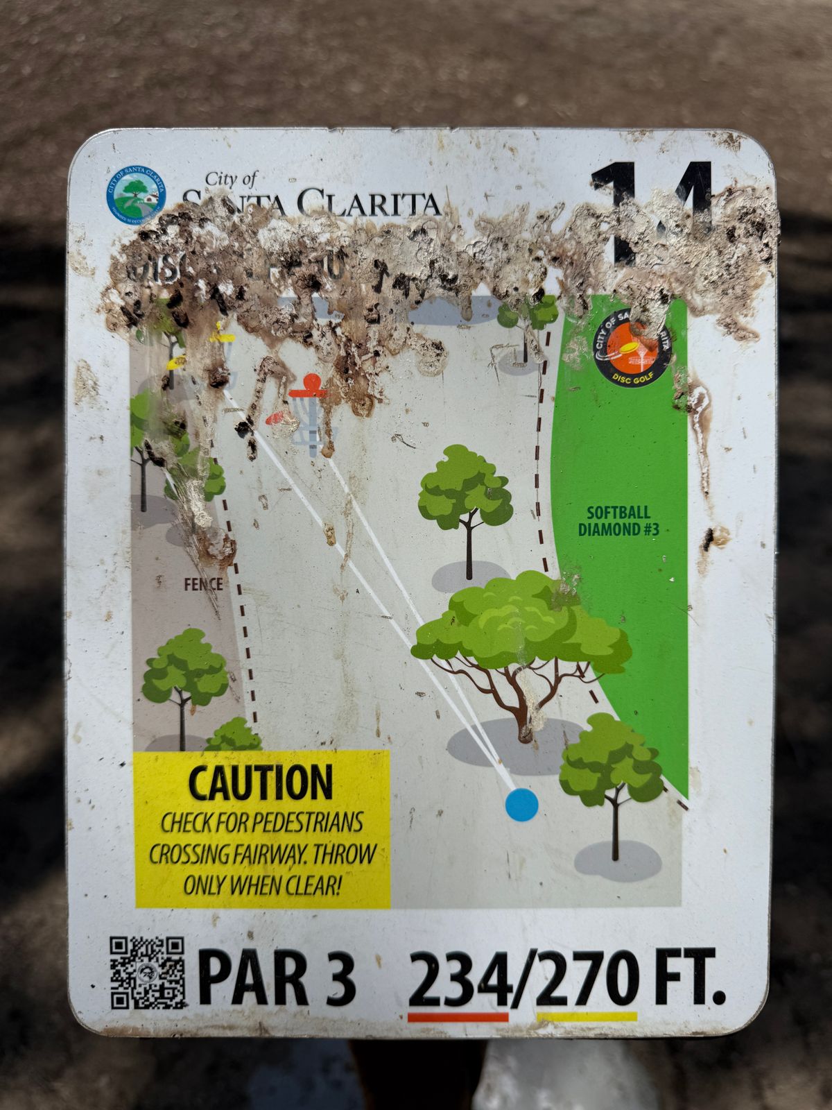 Hole 14 sign
