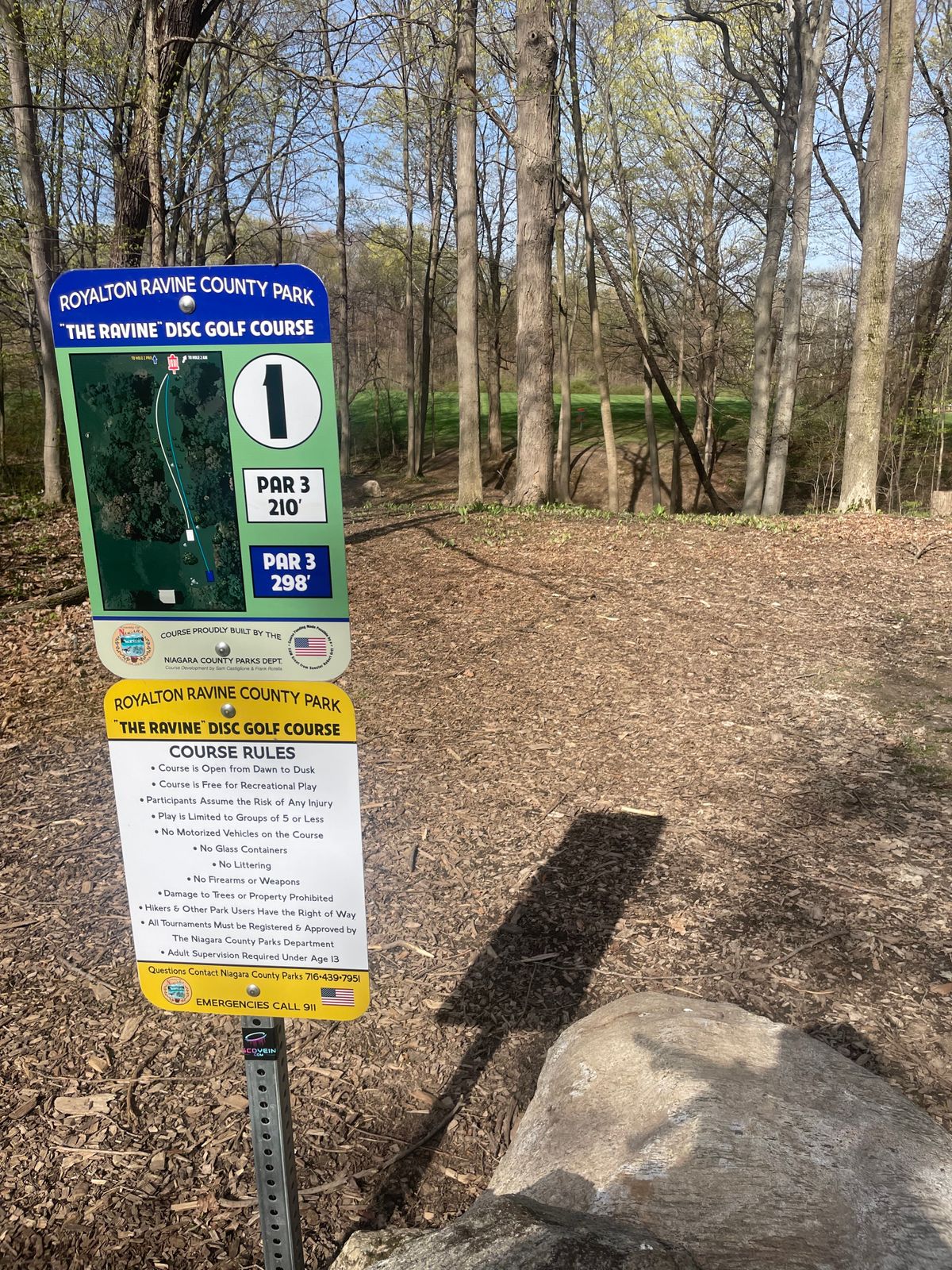 Hole 1, white tees.