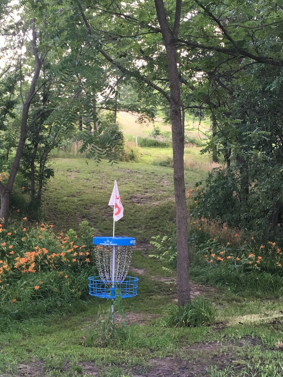 Hole 18 basket to tee