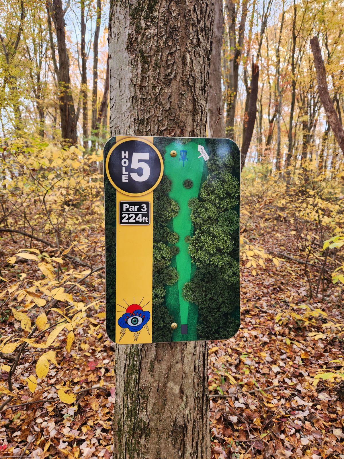 Hole 5 sign