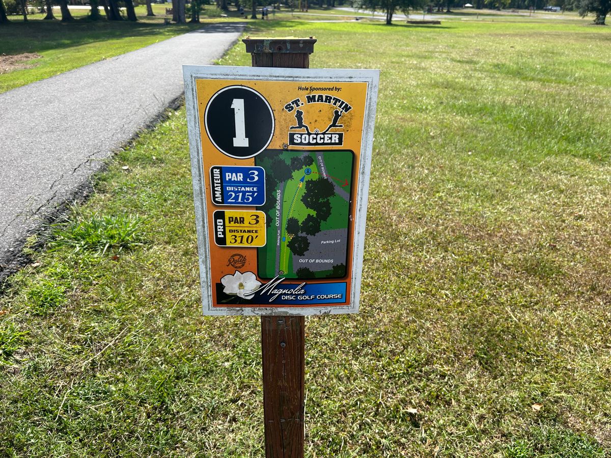 Hole 1 Tee Sign