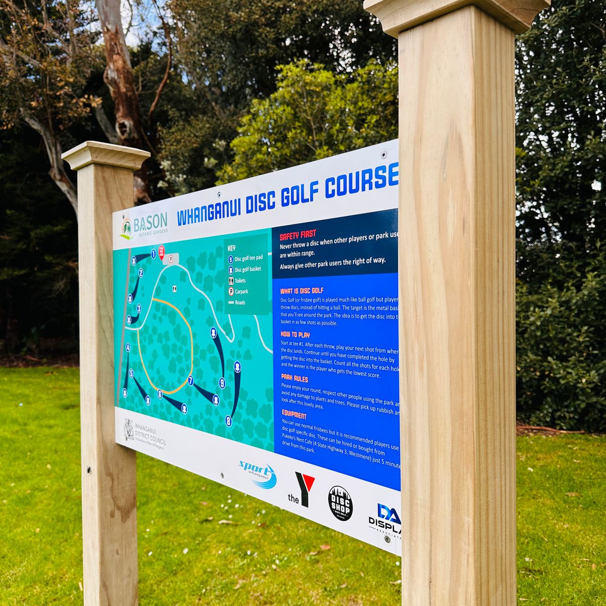 New signage, map and sponsors board.