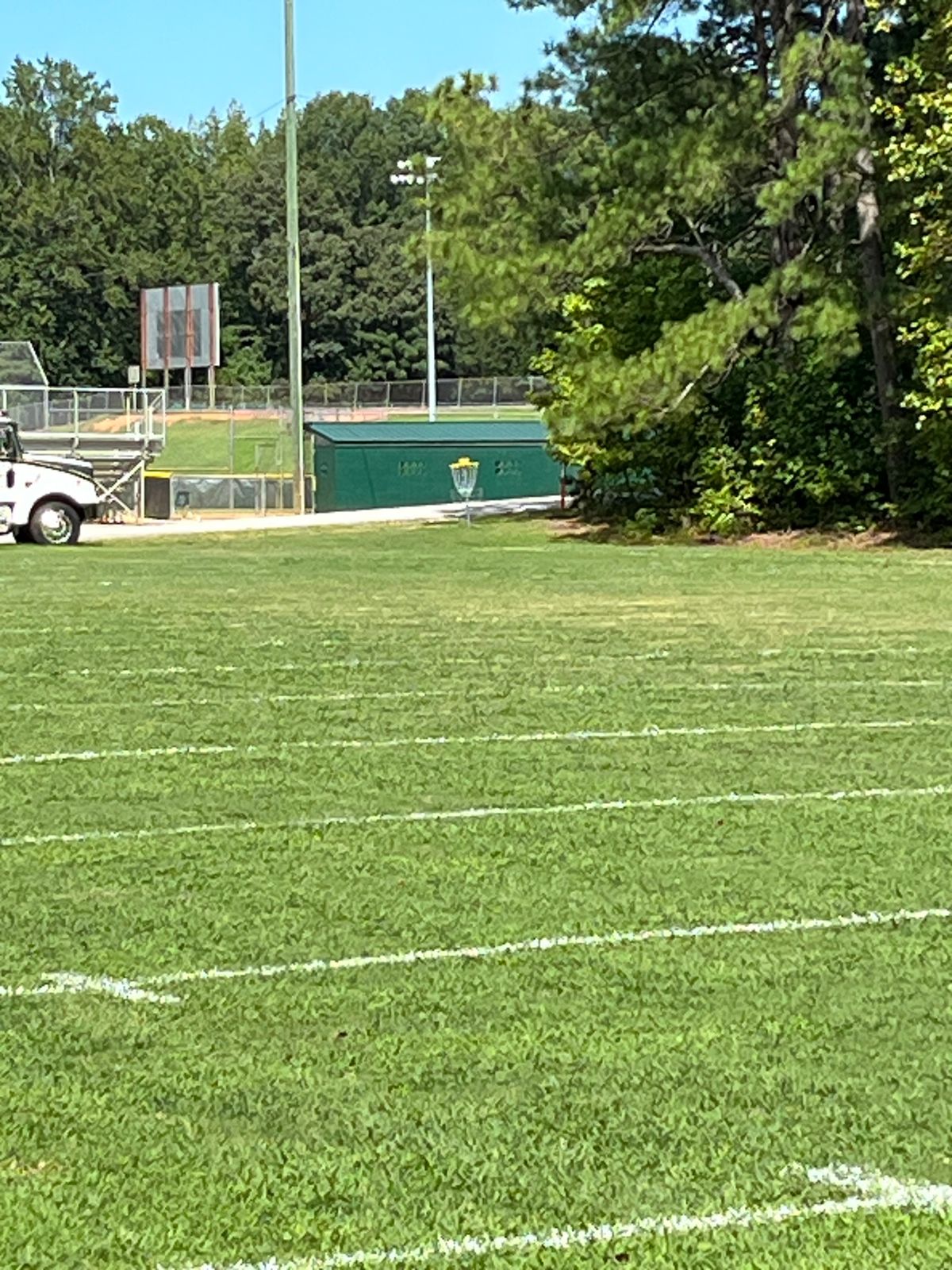 Another view of Hole 1 across the band practice field.