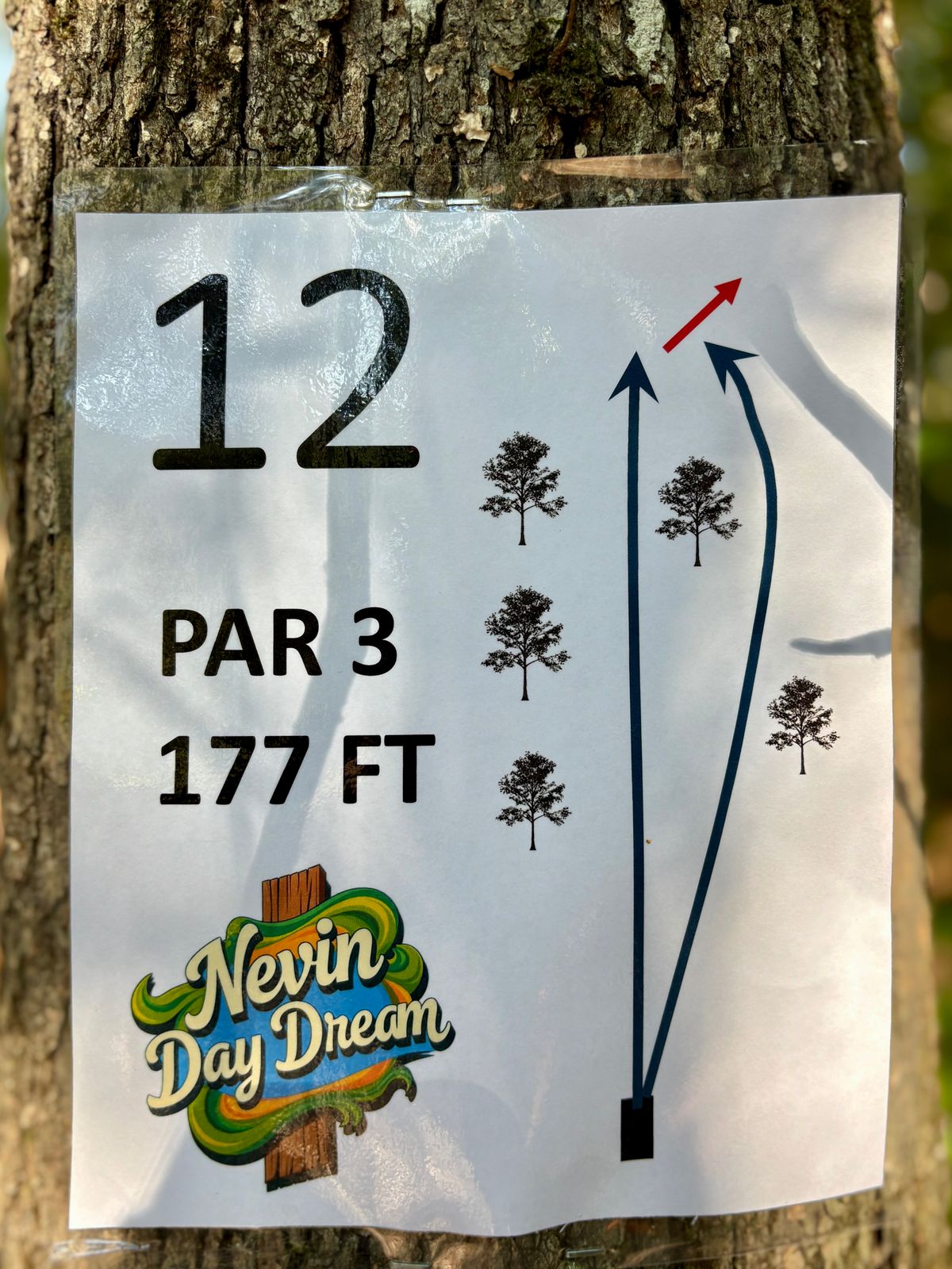 Hole 12 tee sign