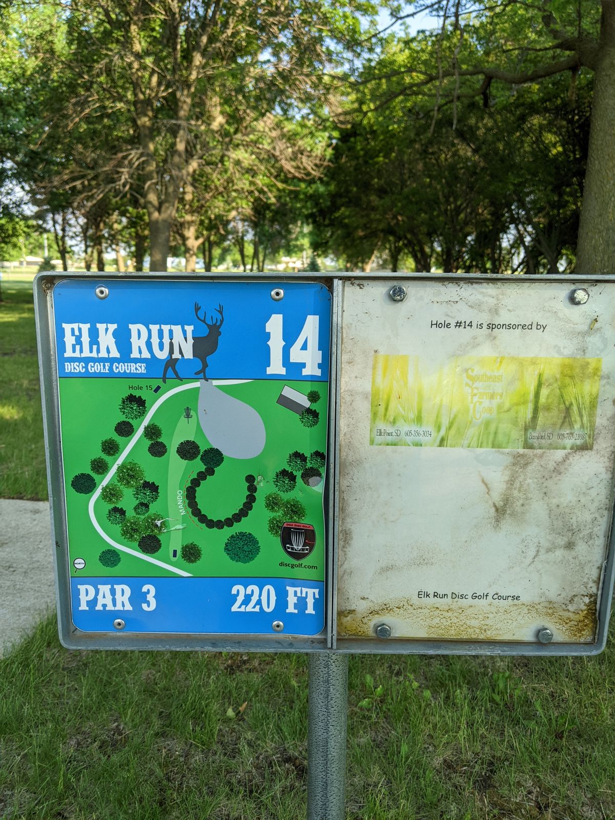 Hole 14 sign